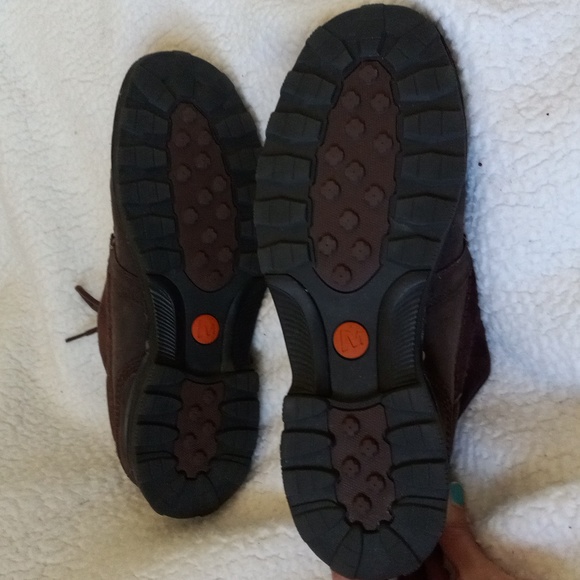 Merrell Palvai Mens Size 11 Hiking Shoes Espresso Suede Leather Waterproof - Picture 5 of 8